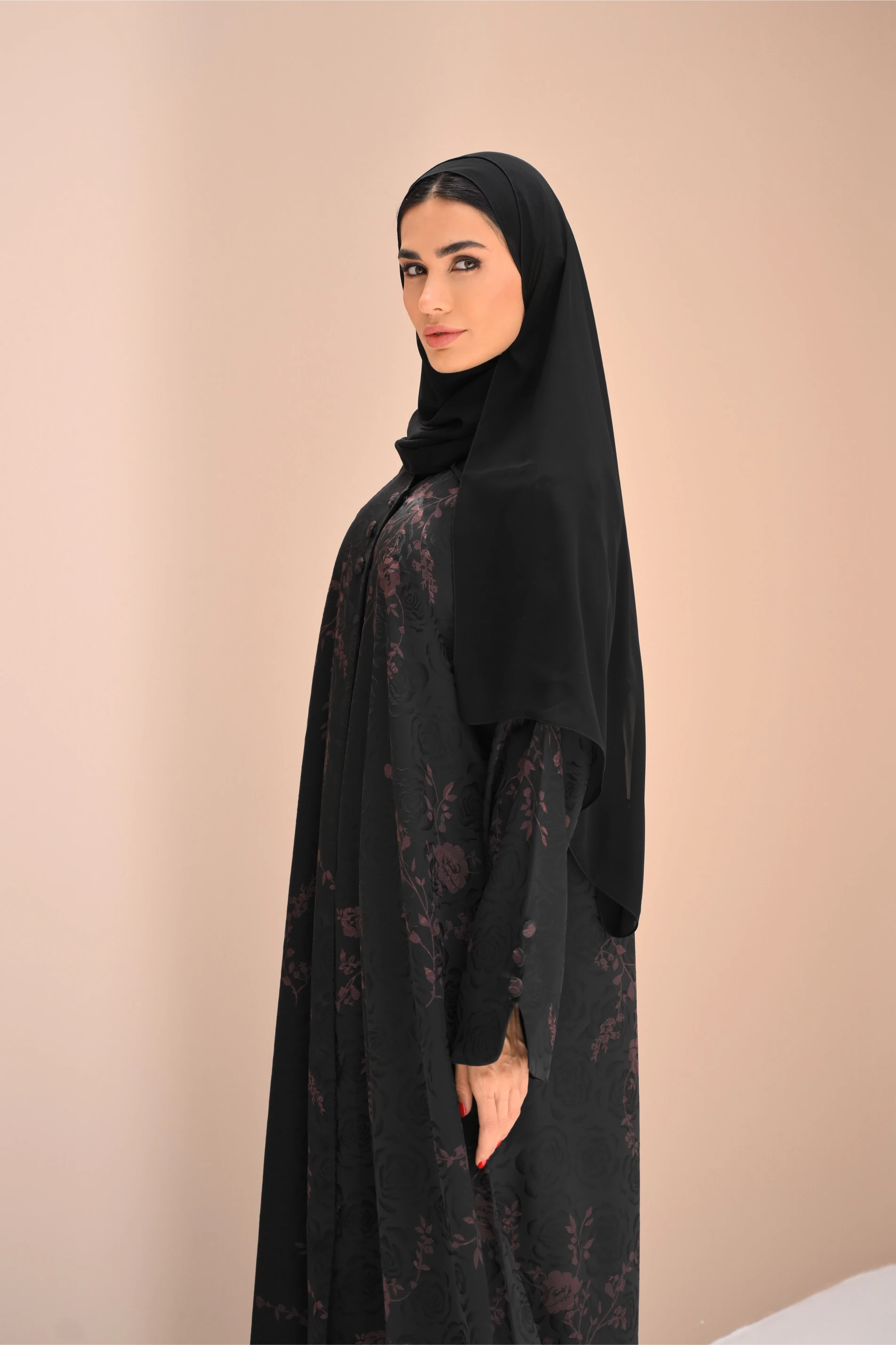 Salma Abaya | Dark Red