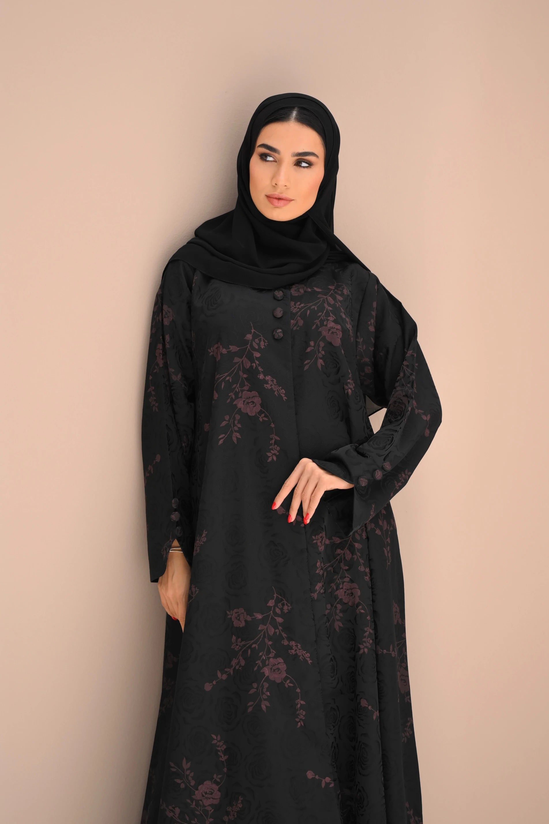 Salma Abaya | Dark Red