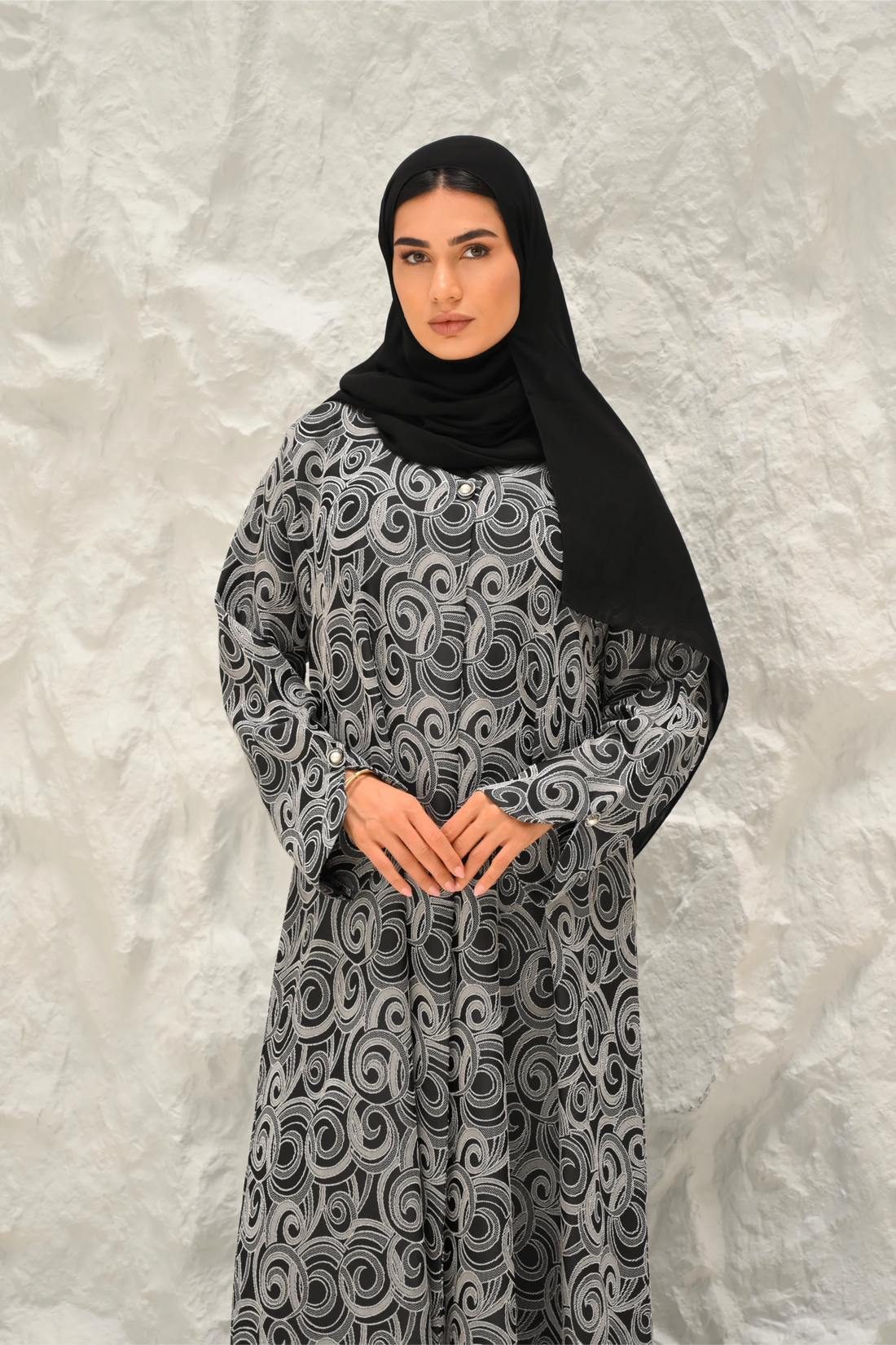Sana Abaya Silver