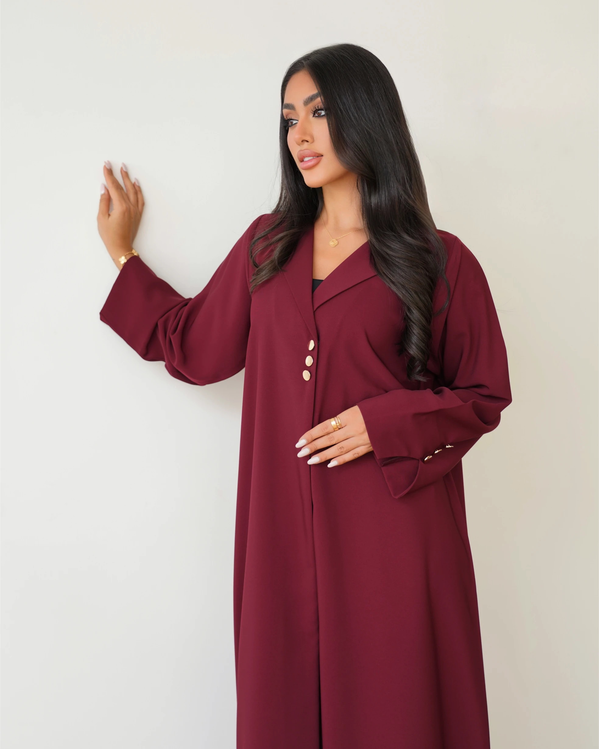 Huda Abaya | Dark Red