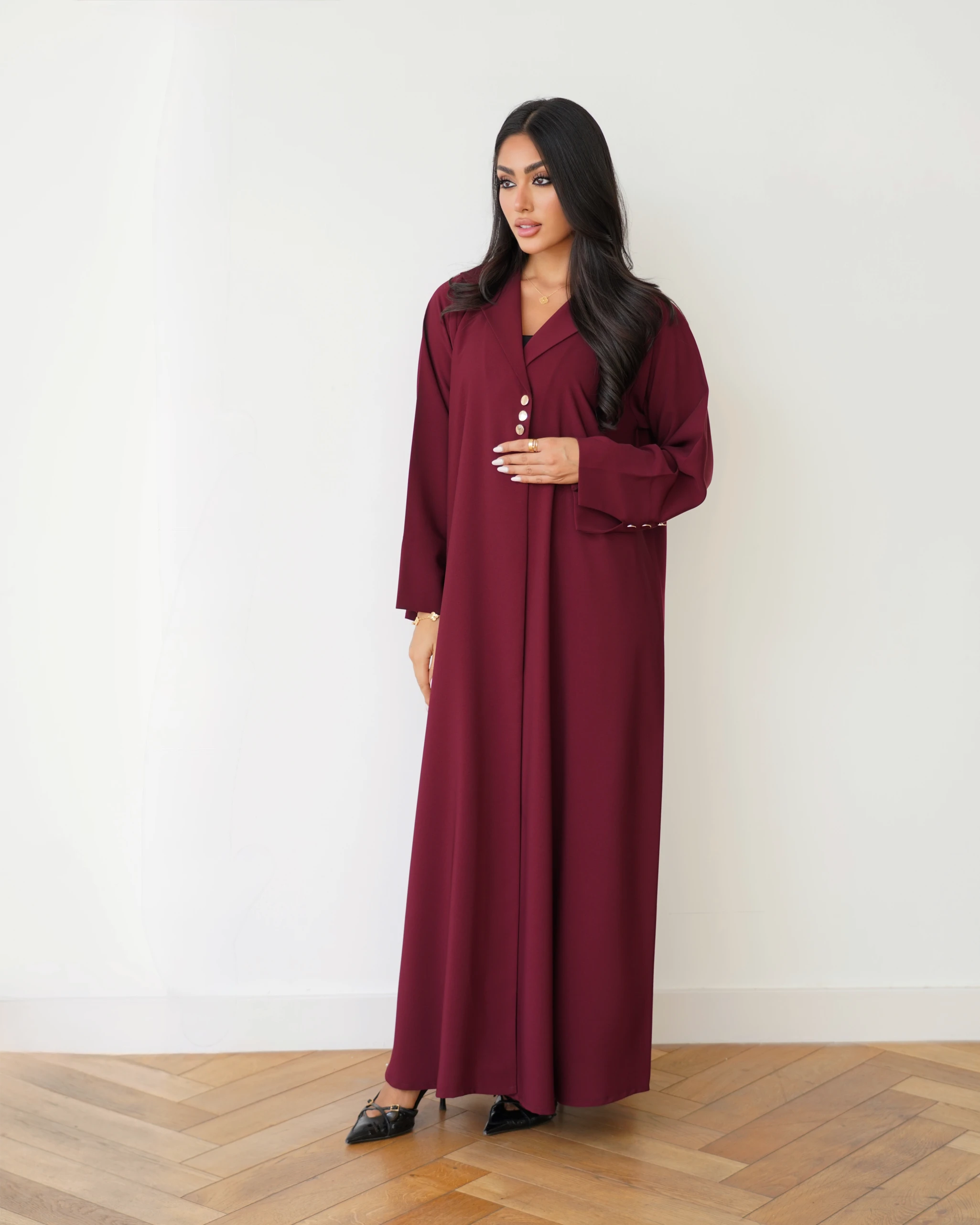 Huda Abaya | Dark Red