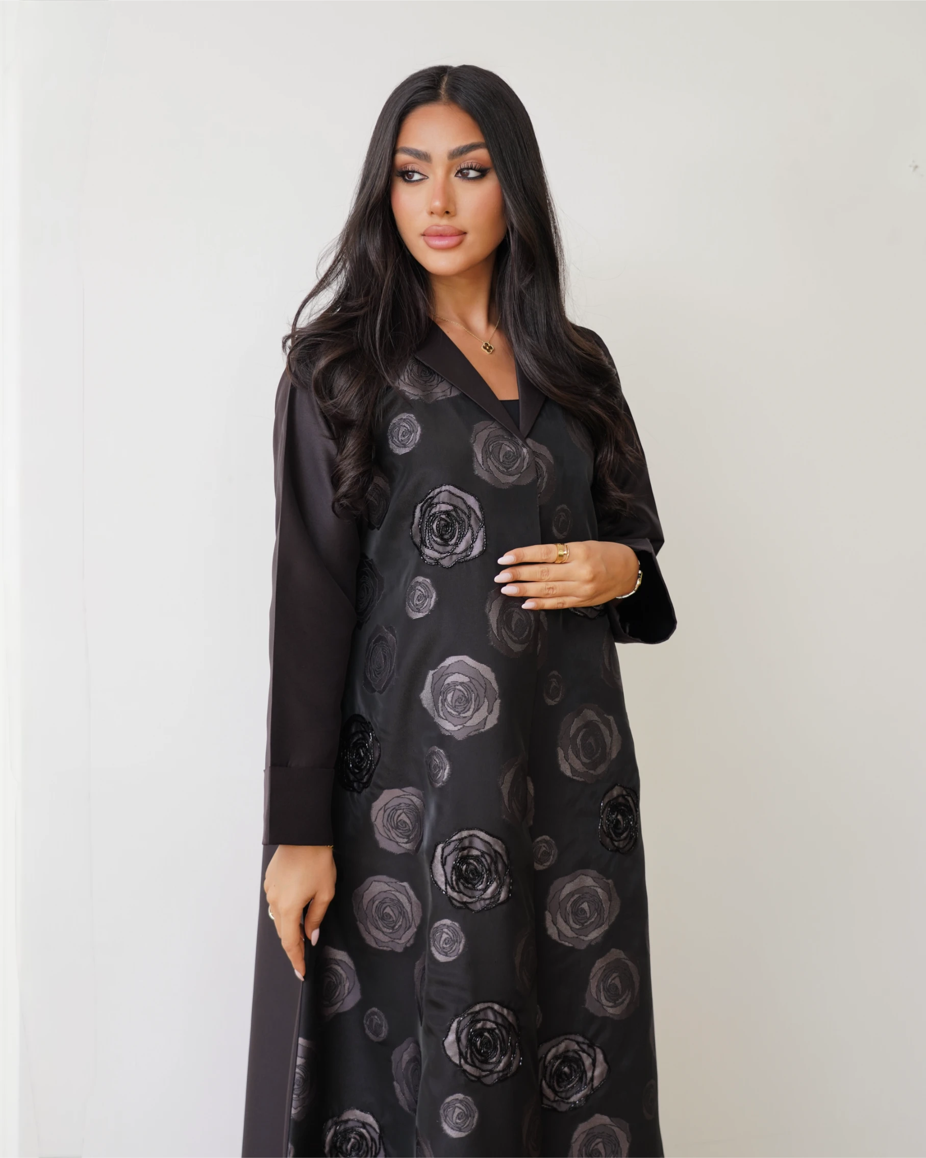 Roses Abaya | Black