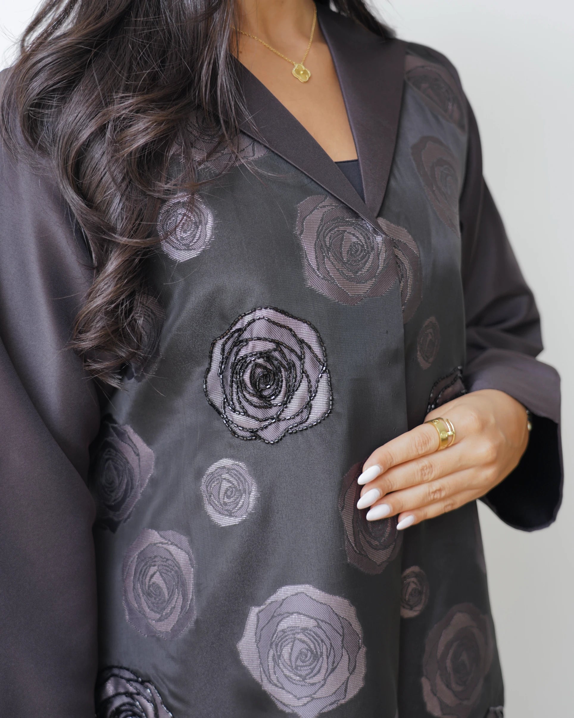 Roses Abaya | Black