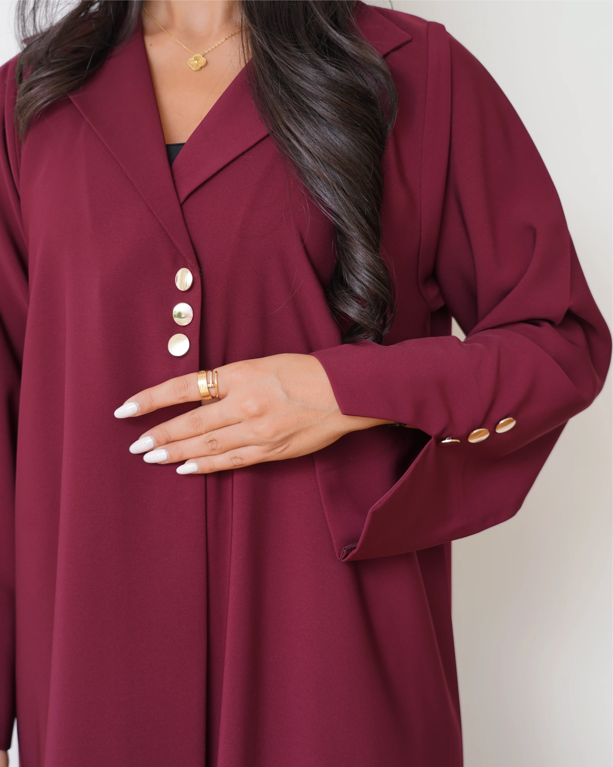 Huda Abaya | Dark Red