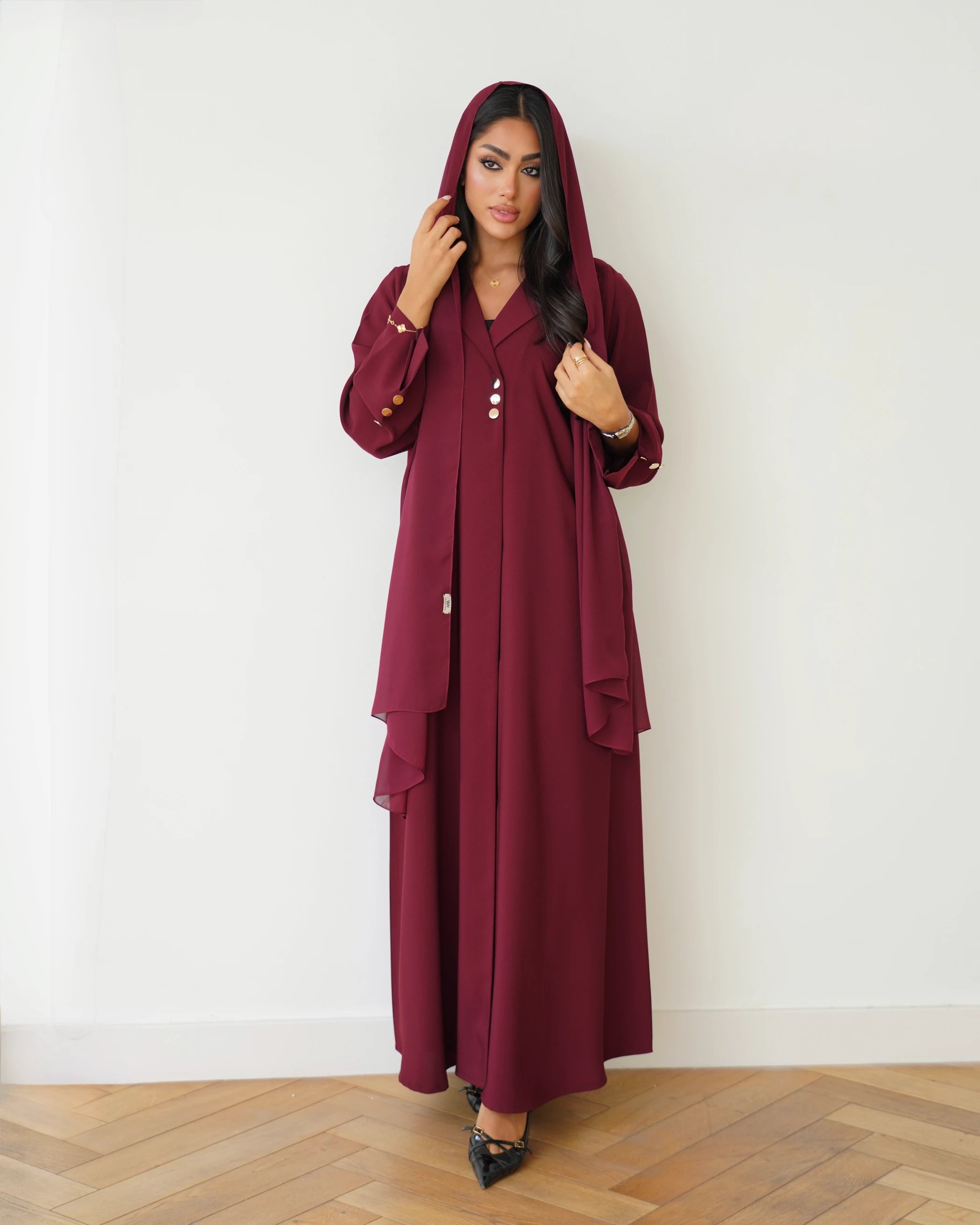 Huda Abaya | Dark Red
