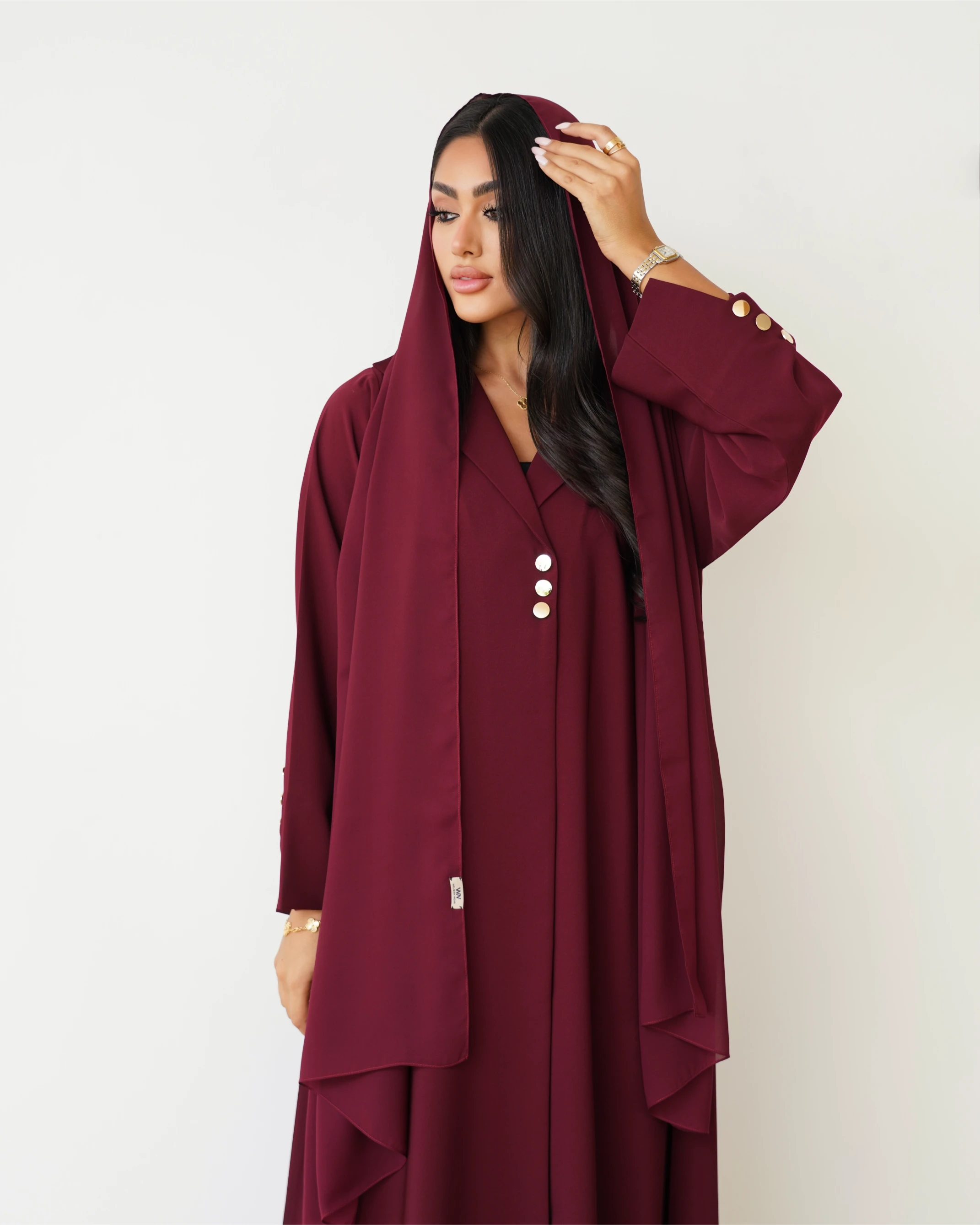 Huda Abaya | Dark Red