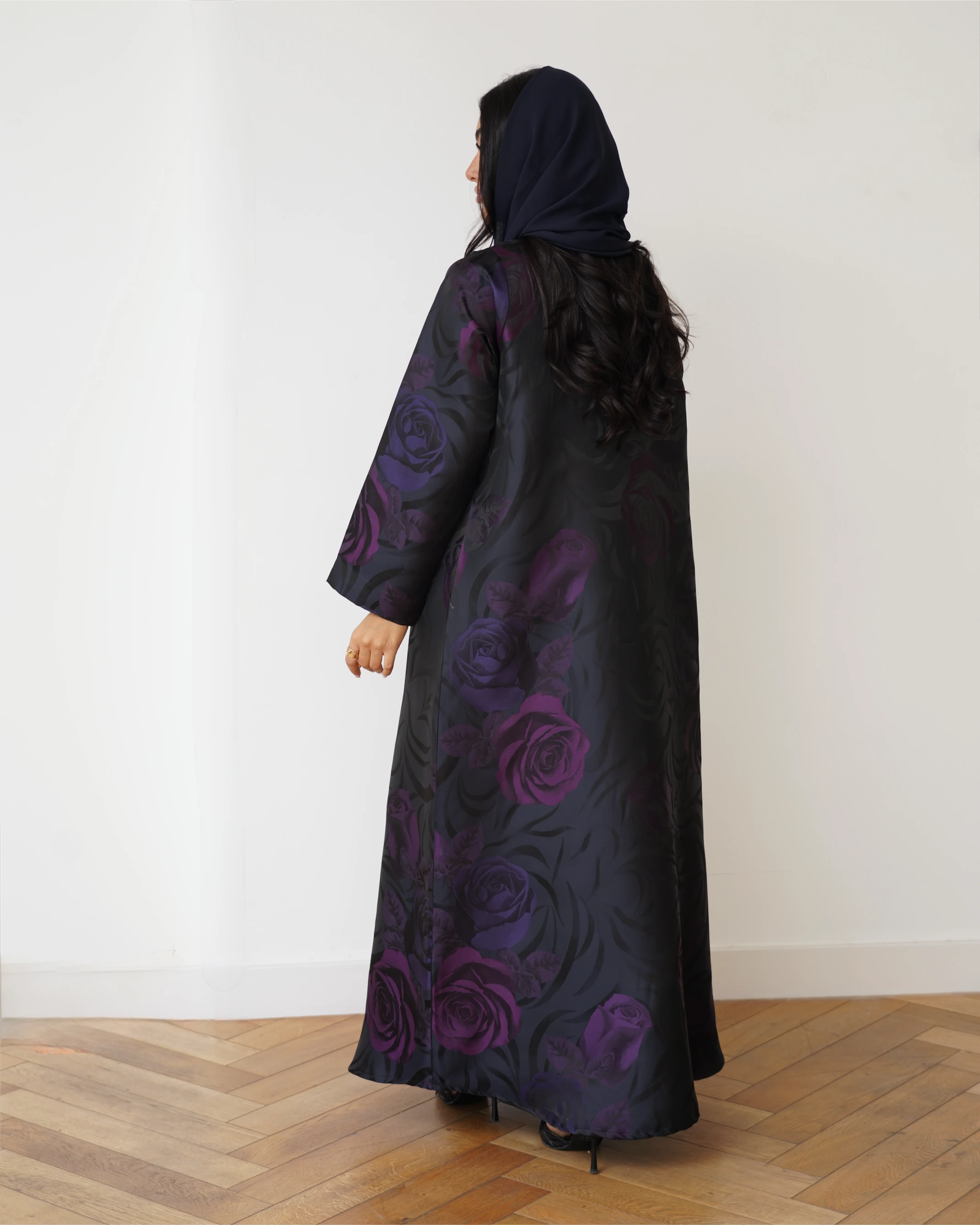 Maryam Abaya | Black & Purple